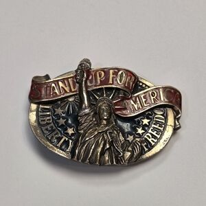 Stand Up for America Liberty Freedom Belt Buckle